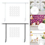 Maxbell over The Table Rod Stand with Clamp for Craft Banner Display Party Christmas White