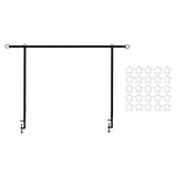 Maxbell over The Table Rod Stand with Clamp for Craft Banner Display Party Christmas Black