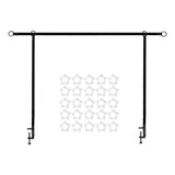 Maxbell over The Table Rod Stand with Clamp for Craft Banner Display Party Christmas Black