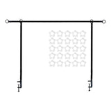 Maxbell over The Table Rod Stand with Clamp for Craft Banner Display Party Christmas Black