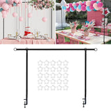 Maxbell over The Table Rod Stand with Clamp for Craft Banner Display Party Christmas Black