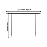 Maxbell over The Table Rod Stand with Clamp for Craft Banner Display Party Christmas Black