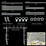 Maxbell over The Table Rod Stand with Clamp for Craft Banner Display Party Christmas Black