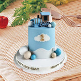 Maxbell 18 Pieces Train Cake Topper Creative for Baby Shower Boys Girls Celebrations