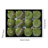 12 Pieces Christmas Tree Decorations Velvet 8cm for Door Yard Wreath Garland Light Green