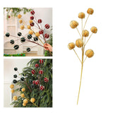 Artificial Berry Branch Holiday DIY Vase Fillers Party Christmas Berry Picks gold