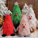 Plush Light up Christmas Doll Christmas Decoration for Couch Bed Living Room Red