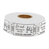 500Pcs Free Drink Ticket Premium for Celebrations Door Prizes Movie Watching