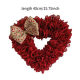 Heart Wreath Versatile Front Door Decoration for Engagement Celebration Wall Style B