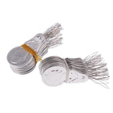 Maxbell 500Pcs Silver Wire Loop DIY Needle Threader Insertion Hand Machine Sewing