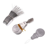 Maxbell 500Pcs Silver Wire Loop DIY Needle Threader Insertion Hand Machine Sewing