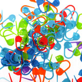 Maxbell 12Pcs Bobbin Holder + 100pcs Plastic Knitting Crochet Stitch Needle Clips