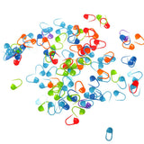 Maxbell 12Pcs Bobbin Holder + 100pcs Plastic Knitting Crochet Stitch Needle Clips