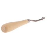 DIY Football Latch Hook Rug Kits Embroidery Cushion + 3Pcs Wood Crochet Hook