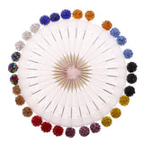 Maxbell 30 Pieces Multicolor Rhinestone Hijab Pins Scarf Shawl Tailor Sewing Snag-Free Pins Brooch - Aladdin Shoppers