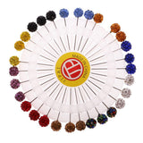 Maxbell 30 Pieces Multicolor Rhinestone Hijab Pins Scarf Shawl Tailor Sewing Snag-Free Pins Brooch - Aladdin Shoppers