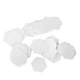 Maxbell 200Pcs Hexagon English PAPER PIECING Quilting Templates White 26mm 42mm