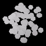 Maxbell 200Pcs Hexagon English PAPER PIECING Quilting Templates White 26mm 42mm