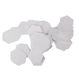Maxbell 200Pcs Hexagon English PAPER PIECING Quilting Templates White 26mm 42mm