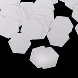 Maxbell 200Pcs Hexagon English PAPER PIECING Quilting Templates White 26mm 42mm