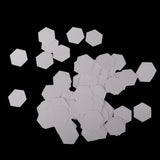 Maxbell 200Pcs Hexagon English PAPER PIECING Quilting Templates White 26mm 42mm