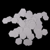 Maxbell 200Pcs Hexagon English PAPER PIECING Quilting Templates White 26mm 42mm