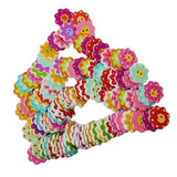 Maxbell 150Pcs Daisy Flower Wooden 2-holes Buttons for Crafts Scrapbooking 20mm 25mm