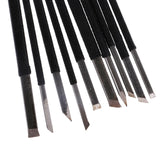 10 Pieces/Set Steel Gravers Chisel Stone Seal Craft Wood Engraving Tools DIY