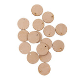 Maxbell 150 Pieces Round Unfinished Wood Pieces with Hole for DIY Crafts 50mm 30mm