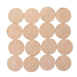 Maxbell 150 Pieces Round Unfinished Wood Pieces with Hole for DIY Crafts 50mm 30mm