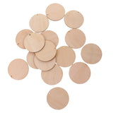 Maxbell 150 Pieces Round Unfinished Wood Pieces with Hole for DIY Crafts 50mm 30mm