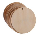 Maxbell 150 Pieces Round Unfinished Wood Pieces with Hole for DIY Crafts 50mm 30mm