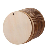 Maxbell 150 Pieces Round Unfinished Wood Pieces with Hole for DIY Crafts 50mm 30mm