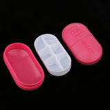 Maxbell Maxbell 1pc Travel Pill Box Medicine Tablet Storage Vitamine Organiser  Rose red