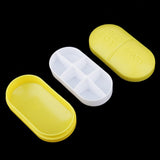 Maxbell Maxbell 1pc Travel Pill Box Medicine Tablet Storage Vitamine Organiser  Light yellow