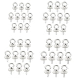 Maxbell 20Pieces Sterling Silver 925 Pendant Clasp Pearl Bail Pins Connector 4mm 5mm - Aladdin Shoppers