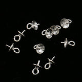 Maxbell 20Pieces Sterling Silver 925 Pendant Clasp Pearl Bail Pins Connector 4mm 5mm - Aladdin Shoppers