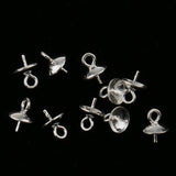 Maxbell 20Pieces Sterling Silver 925 Pendant Clasp Pearl Bail Pins Connector 4mm 5mm - Aladdin Shoppers