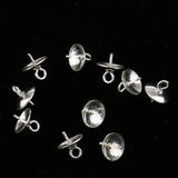 Maxbell 20Pieces Sterling Silver Pendant Clasp Pearl Bail Eye Pins Connectors Supply - Aladdin Shoppers