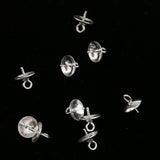 Maxbell 20Pieces Sterling Silver Pendant Clasp Pearl Bail Eye Pins Connectors Supply - Aladdin Shoppers