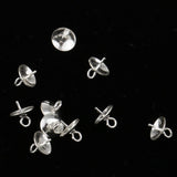 Maxbell 20Pieces Sterling Silver Pendant Clasp Pearl Bail Eye Pins Connectors Supply - Aladdin Shoppers