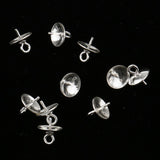 Maxbell 20Pieces Sterling Silver Pendant Clasp Pearl Bail Eye Pins Connectors Supply - Aladdin Shoppers