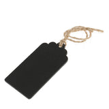 Maxbell 20 Pieces Mini Rectangle Wooden Blackboard Chalkboard Tags