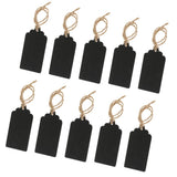 Maxbell 20 Pieces Mini Rectangle Wooden Blackboard Chalkboard Tags