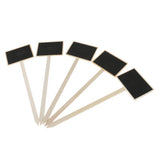 Maxbell 40 Pieces Mini Wooden Blackboard Chalkboard Tags Garden Wedding Use