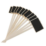 Maxbell 40 Pieces Mini Wooden Blackboard Chalkboard Tags Garden Wedding Use