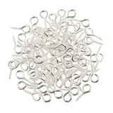 Maxbell 100pcs Silver Screw Eye Pin Findings For Clay Jewelry Resin Bead 10x4mm Hoop - Aladdin Shoppers