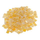 Maxbell 500Pieces Vitreous Glass Mosaic Tiles for Arts DIY Crafts Light Orange&Brown