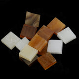 Maxbell 500Pieces Vitreous Glass Mosaic Tiles for Arts DIY Crafts Light Orange&Brown