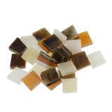 Maxbell 500Pieces Vitreous Glass Mosaic Tiles for Arts DIY Crafts Light Orange&Brown